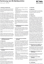 Merkblatt "Sanierung von BS-Holzbauteilen", 1. Auflage